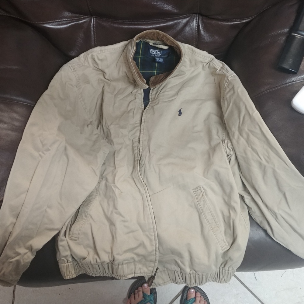 Polo tan jacket Brown corduroy neck Medium